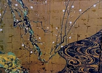 国宝俱楽部コレクション・紅白梅図屏風　尾形光琳　筆 ミニ屏風 小「国宝 紅白梅図 尾形光琳」名画屏風 二曲一双屏風